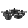 Cross-border tourmaline die-cast soup pot set, small diamond style marble soup pot ten-piece pot set Item Picture